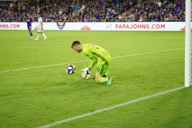 Orlando City SC, 19 Haziran 2019 Çarşamba günü Orlando 'daki Exploria Stadyumu' nda düzenlenen ABD Açık Kupası sırasında New England Devrimi 'ne ev sahipliği yaptı. Fotoğraf: Marty Jean-Louis