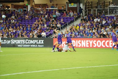 Orlando Pride 20 Temmuz 2019 tarihinde Florida Exploria Stadyumu 'nda Sky Blue FC' ye ev sahipliği yapmaktadır. Fotoğraf: Marty Jean-Louis