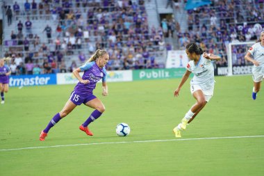 Orlando Pride 20 Temmuz 2019 tarihinde Florida Exploria Stadyumu 'nda Sky Blue FC' ye ev sahipliği yapmaktadır. Fotoğraf: Marty Jean-Louis