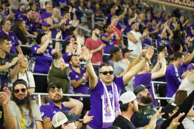 Orlando City SC, 19 Haziran 2019 Çarşamba günü Orlando 'daki Exploria Stadyumu' nda düzenlenen ABD Açık Kupası sırasında New England Devrimi 'ne ev sahipliği yaptı. Fotoğraf: Marty Jean-Louis