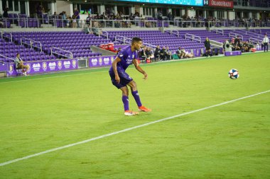 Orlando City SC, 19 Haziran 2019 Çarşamba günü Orlando 'daki Exploria Stadyumu' nda düzenlenen ABD Açık Kupası sırasında New England Devrimi 'ne ev sahipliği yaptı. Fotoğraf: Marty Jean-Louis