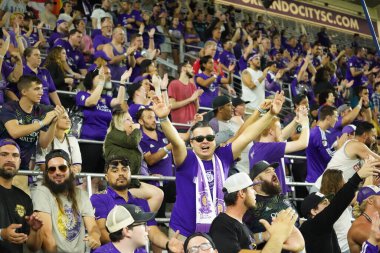 Orlando City SC, 19 Haziran 2019 Çarşamba günü Orlando 'daki Exploria Stadyumu' nda düzenlenen ABD Açık Kupası sırasında New England Devrimi 'ne ev sahipliği yaptı. Fotoğraf: Marty Jean-Louis