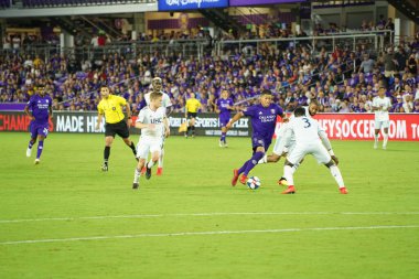 Orlando City SC, 19 Haziran 2019 Çarşamba günü Orlando 'daki Exploria Stadyumu' nda düzenlenen ABD Açık Kupası sırasında New England Devrimi 'ne ev sahipliği yaptı. Fotoğraf: Marty Jean-Louis