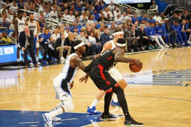 Orlando Magic 19 Nisan 2019 Cuma günü Orlando Florida 'daki Amway Arena' da düzenlenen NBA Playoff 1 'de Toronto Rapters' a ev sahipliği yapıyor. Fotoğraf: Marty Jean-Louis