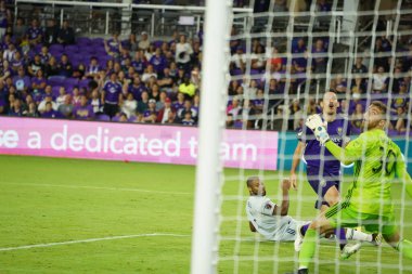 Orlando City SC, 19 Haziran 2019 Çarşamba günü Orlando 'daki Exploria Stadyumu' nda düzenlenen ABD Açık Kupası sırasında New England Devrimi 'ne ev sahipliği yaptı. Fotoğraf: Marty Jean-Louis