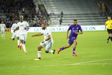 Orlando City SC, 19 Haziran 2019 Çarşamba günü Orlando 'daki Exploria Stadyumu' nda düzenlenen ABD Açık Kupası sırasında New England Devrimi 'ne ev sahipliği yaptı. Fotoğraf: Marty Jean-Louis