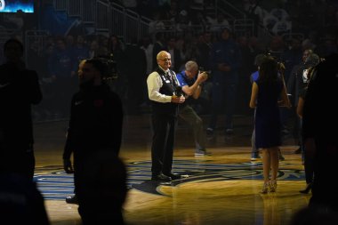 Orlando Magic 19 Nisan 2019 Cuma günü Orlando Florida 'daki Amway Arena' da düzenlenen NBA Playoff 1 'de Toronto Rapters' a ev sahipliği yapıyor. Fotoğraf: Marty Jean-Louis