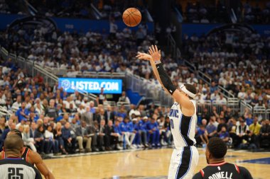 Orlando Magic 19 Nisan 2019 Cuma günü Orlando Florida 'daki Amway Arena' da düzenlenen NBA Playoff 1 'de Toronto Rapters' a ev sahipliği yapıyor. Fotoğraf: Marty Jean-Louis