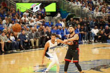 Orlando Magic 19 Nisan 2019 Cuma günü Orlando Florida 'daki Amway Arena' da düzenlenen NBA Playoff 1 'de Toronto Rapters' a ev sahipliği yapıyor. Fotoğraf: Marty Jean-Louis