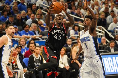 Orlando Magic 19 Nisan 2019 Cuma günü Orlando Florida 'daki Amway Arena' da düzenlenen NBA Playoff 1 'de Toronto Rapters' a ev sahipliği yapıyor. Fotoğraf: Marty Jean-Louis