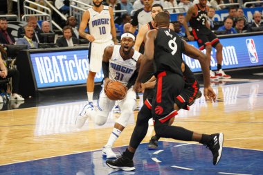 Orlando Magic 19 Nisan 2019 Cuma günü Orlando Florida 'daki Amway Arena' da düzenlenen NBA Playoff 1 'de Toronto Rapters' a ev sahipliği yapıyor. Fotoğraf: Marty Jean-Louis