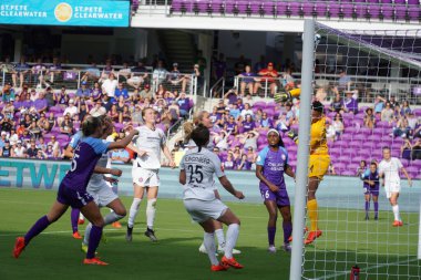 Orlando Pride 14 Nisan 2019 'da Orlando City Stadyumu' nda Portand Thorns 'a ev sahipliği yapmaktadır. Fotoğraf: Marty Jean-Louis