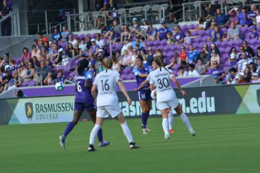 Orlando Pride 14 Nisan 2019 'da Orlando City Stadyumu' nda Portand Thorns 'a ev sahipliği yapmaktadır. Fotoğraf: Marty Jean-Louis