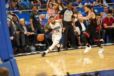 Orlando Magic 19 Nisan 2019 Cuma günü Orlando Florida 'daki Amway Arena' da düzenlenen NBA Playoff 1 'de Toronto Rapters' a ev sahipliği yapıyor. Fotoğraf: Marty Jean-Louis