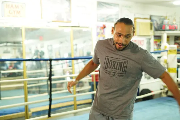 Boxer Keith One Time Thurman Durante Evento Stampa Presso Sua — Foto Stock