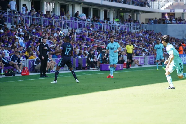 Orlando City Hosts Vancouver Whitecaps Orlando City Stadium Saturday April — Stock Photo, Image