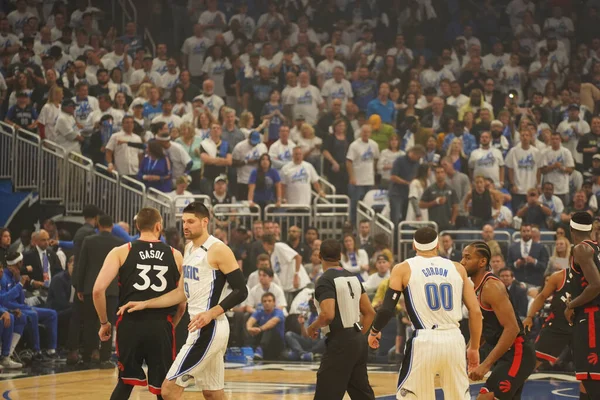 Orlando Magic Ospita Toronto Rapters Durante Primo Turno Dei Playoff — Foto Stock