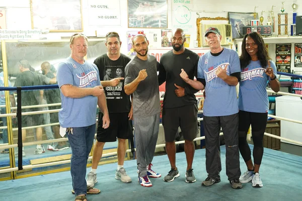 Boxer Keith One Time Thurman Tijdens Een Persconferentie Zijn Gym — Stockfoto