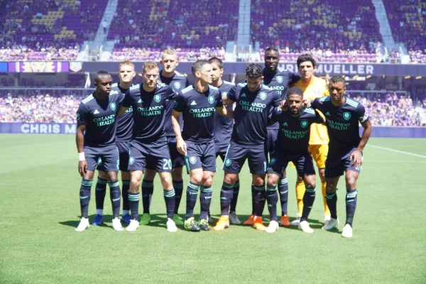 Orlando City Hostí Vancouver Whitecaps Stadionu Orlando City Sobotu Dubna — Stock fotografie