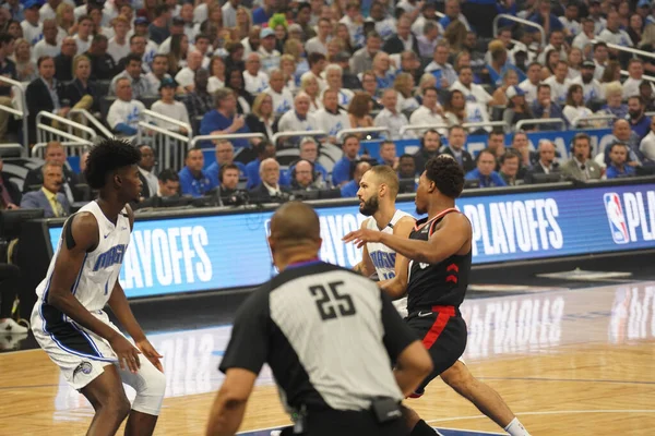 Orlando Magic Hospeda Toronto Rapters Durante Primeira Rodada Dos Playoffs — Fotografia de Stock