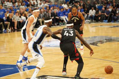 Orlando Magic 19 Nisan 2019 Cuma günü Orlando Florida 'daki Amway Arena' da düzenlenen NBA Playoff 1 'de Toronto Rapters' a ev sahipliği yapıyor. Fotoğraf: Marty Jean-Louis