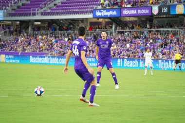 Orlando City SC, 19 Haziran 2019 Çarşamba günü Orlando 'daki Exploria Stadyumu' nda düzenlenen ABD Açık Kupası sırasında New England Devrimi 'ne ev sahipliği yaptı. Fotoğraf: Marty Jean-Louis