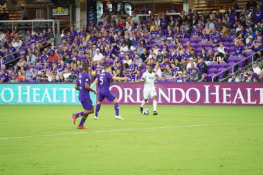 Orlando City SC, 19 Haziran 2019 Çarşamba günü Orlando 'daki Exploria Stadyumu' nda düzenlenen ABD Açık Kupası sırasında New England Devrimi 'ne ev sahipliği yaptı. Fotoğraf: Marty Jean-Louis