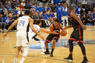 Orlando Magic 21 Nisan 2019 tarihinde Orlando Florida 'daki Amway Arena' da oynanan NBA Playoff 1 'de Toronto Rapters' a ev sahipliği yapıyor. Fotoğraf: Marty Jean-Louis Fotoğraf: Marty Jean-Louis