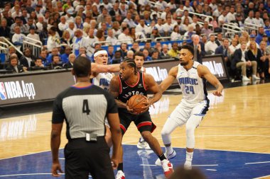 Orlando Magic 19 Nisan 2019 Cuma günü Orlando Florida 'daki Amway Arena' da düzenlenen NBA Playoff 1 'de Toronto Rapters' a ev sahipliği yapıyor. Fotoğraf: Marty Jean-Louis