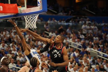 Orlando Magic Hosts the Toronto Rapters during the NBA Playoff Round 1 at the Amway Arena in Orlando Florida on Friday April 19, 2019.  Photo Credit:  Marty Jean-Louis clipart