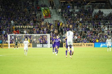 Orlando City SC, 19 Haziran 2019 Çarşamba günü Orlando 'daki Exploria Stadyumu' nda düzenlenen ABD Açık Kupası sırasında New England Devrimi 'ne ev sahipliği yaptı. Fotoğraf: Marty Jean-Louis