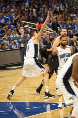 Orlando Magic 21 Nisan 2019 tarihinde Orlando Florida 'daki Amway Arena' da oynanan NBA Playoff 1 'de Toronto Rapters' a ev sahipliği yapıyor. Fotoğraf: Marty Jean-Louis Fotoğraf: Marty Jean-Louis