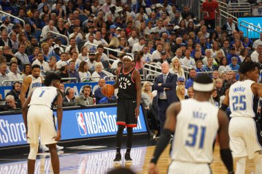 Orlando Magic 19 Nisan 2019 Cuma günü Orlando Florida 'daki Amway Arena' da düzenlenen NBA Playoff 1 'de Toronto Rapters' a ev sahipliği yapıyor. Fotoğraf: Marty Jean-Louis