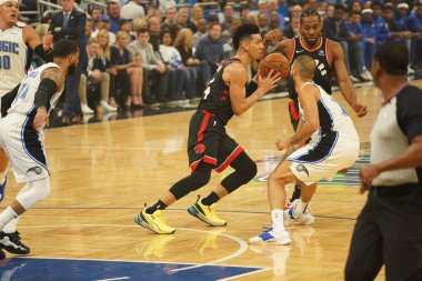 Orlando Magic 19 Nisan 2019 Cuma günü Orlando Florida 'daki Amway Arena' da düzenlenen NBA Playoff 1 'de Toronto Rapters' a ev sahipliği yapıyor. Fotoğraf: Marty Jean-Louis