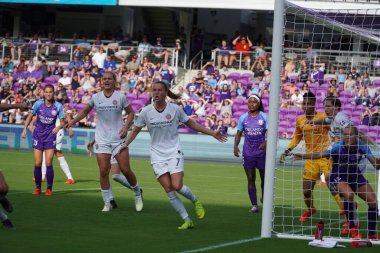 Orlando Pride 14 Nisan 2019 'da Orlando City Stadyumu' nda Portand Thorns 'a ev sahipliği yapmaktadır. Fotoğraf: Marty Jean-Louis
