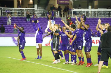 Orlando City SC, 19 Haziran 2019 Çarşamba günü Orlando 'daki Exploria Stadyumu' nda düzenlenen ABD Açık Kupası sırasında New England Devrimi 'ne ev sahipliği yaptı. Fotoğraf: Marty Jean-Louis