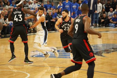 Orlando Magic 19 Nisan 2019 Cuma günü Orlando Florida 'daki Amway Arena' da düzenlenen NBA Playoff 1 'de Toronto Rapters' a ev sahipliği yapıyor. Fotoğraf: Marty Jean-Louis