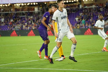 Orlando City, 3 Temmuz 2019 Çarşamba günü Orlando Florida 'daki Exploria Stadyumu' nda Philadelphia Union 'a ev sahipliği yaptı. Fotoğraf: Marty Jean-Louis
