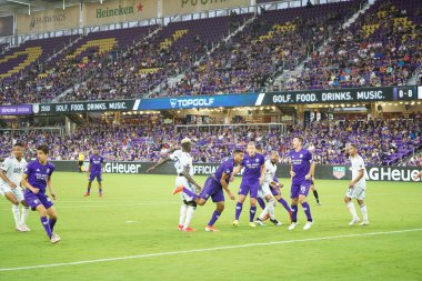 Orlando City SC, 19 Haziran 2019 Çarşamba günü Orlando 'daki Exploria Stadyumu' nda düzenlenen ABD Açık Kupası sırasında New England Devrimi 'ne ev sahipliği yaptı. Fotoğraf: Marty Jean-Louis
