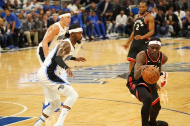 Orlando Magic 19 Nisan 2019 Cuma günü Orlando Florida 'daki Amway Arena' da düzenlenen NBA Playoff 1 'de Toronto Rapters' a ev sahipliği yapıyor. Fotoğraf: Marty Jean-Louis