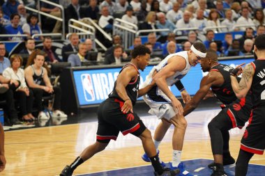Orlando Magic 19 Nisan 2019 Cuma günü Orlando Florida 'daki Amway Arena' da düzenlenen NBA Playoff 1 'de Toronto Rapters' a ev sahipliği yapıyor. Fotoğraf: Marty Jean-Louis