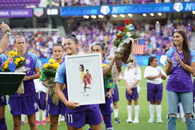 Orlando Pride 20 Temmuz 2019 tarihinde Florida Exploria Stadyumu 'nda Sky Blue FC' ye ev sahipliği yapmaktadır. Fotoğraf: Marty Jean-Louis