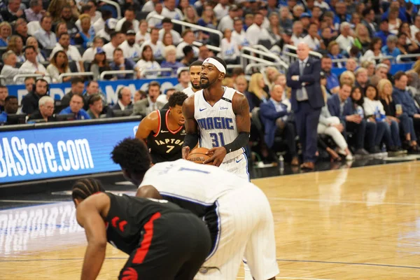 Orlando Magic Otthont Torontói Raptereknek Nba Rájátszás Fordulójában Amway Arénában — Stock Fotó