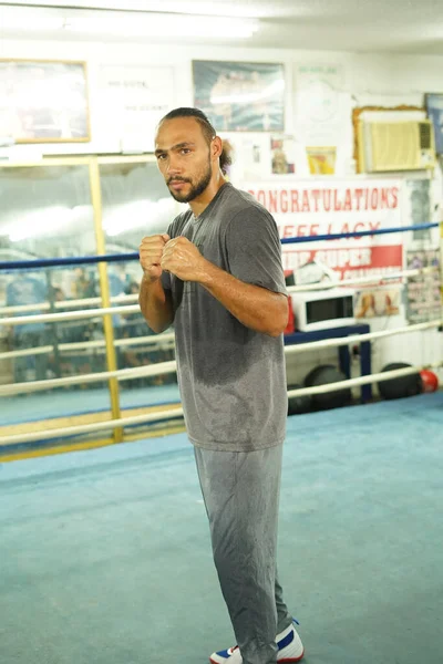 Boxer Keith One Time Thurman Podczas Imprezy Prasowej Siłowni Przed — Zdjęcie stockowe