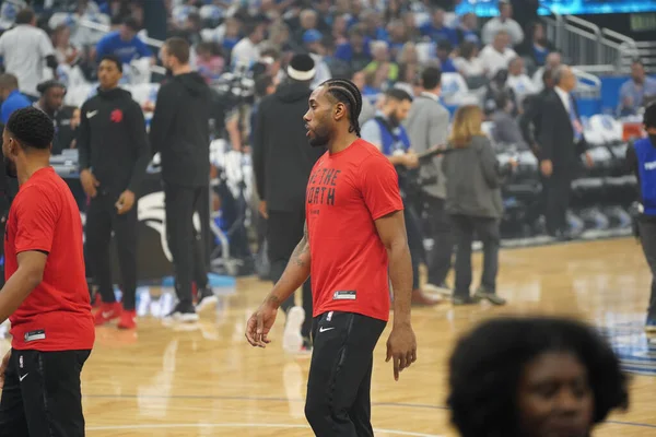 Orlando Magic Hosts Toronto Rapters Během Prvního Kola Play Nba — Stock fotografie