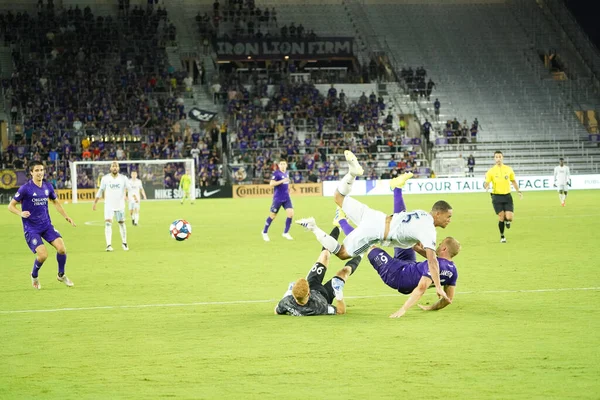 Orlando City Ist Gastgeber Der New England Revolution Während Der — Stockfoto