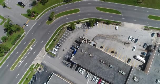 高速道路での車の交通の空撮 — ストック動画