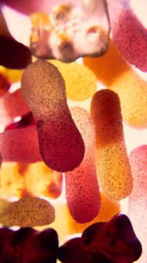 Tatlılar, tatlılar, şekerler; güzel doku ve renkler