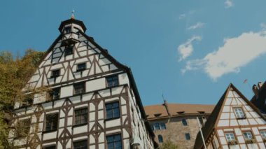 Güzel evler. Nuremberg 'deki ulusal Alman evleri