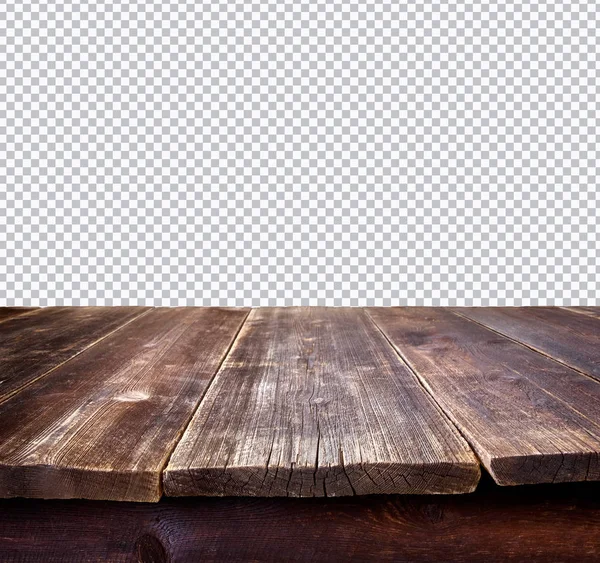 Деревенская таблица с траекторией обрезки — стоковое фото